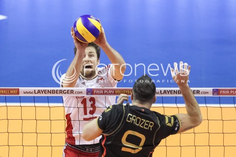  10.01.2016 BERLIN NIEMCY<br />SIATKOWKA MEZCZYZN KWALIFIKACJE DO IGRZYSK OLIMPIJSKICH W BRAZYLII <br />2016 Mens Volleyball European Olympic Qualification Tournament in Berlin<br />MECZ O 3. MIEJSCE - 3RD PLACE MATCH<br />MECZ POLSKA - NIEMCY ( Poland - Germany ) <br />N/Z MICHAL KUBIAK GYORGY GROZER <br /> 