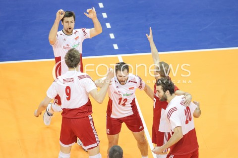  10.01.2016 BERLIN NIEMCY<br />SIATKOWKA MEZCZYZN KWALIFIKACJE DO IGRZYSK OLIMPIJSKICH W BRAZYLII <br />2016 Mens Volleyball European Olympic Qualification Tournament in Berlin<br />MECZ O 3. MIEJSCE - 3RD PLACE MATCH<br />MECZ POLSKA - NIEMCY ( Poland - Germany ) <br />N/Z MICHAL KUBIAK GRZEGORZ LOMACZ RADOSC EMOCJE <br /> 