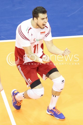  10.01.2016 BERLIN NIEMCY<br />SIATKOWKA MEZCZYZN KWALIFIKACJE DO IGRZYSK OLIMPIJSKICH W BRAZYLII <br />2016 Mens Volleyball European Olympic Qualification Tournament in Berlin<br />MECZ O 3. MIEJSCE - 3RD PLACE MATCH<br />MECZ POLSKA - NIEMCY ( Poland - Germany ) <br />N/Z FABIAN DRZYZGA RADOSC EMOCJE SYLWETKA <br /> 