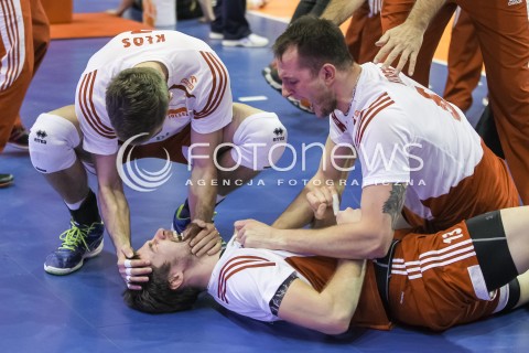  10.01.2016 BERLIN NIEMCY<br />SIATKOWKA MEZCZYZN KWALIFIKACJE DO IGRZYSK OLIMPIJSKICH W BRAZYLII <br />2016 Mens Volleyball European Olympic Qualification Tournament in Berlin<br />MECZ O 3. MIEJSCE - 3RD PLACE MATCH<br />MECZ POLSKA - NIEMCY ( Poland - Germany ) <br />N/Z MICHAL KUBIAK BARTOSZ KUREK KAROL KLOS RADOSC EMOCJE WYGRANA ZWYCIESTWO AWANS<br /> 