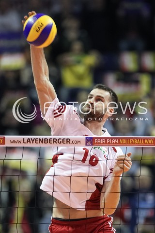  10.01.2016 BERLIN NIEMCY<br />SIATKOWKA MEZCZYZN KWALIFIKACJE DO IGRZYSK OLIMPIJSKICH W BRAZYLII <br />2016 Mens Volleyball European Olympic Qualification Tournament in Berlin<br />MECZ O 3. MIEJSCE - 3RD PLACE MATCH<br />MECZ POLSKA - NIEMCY ( Poland - Germany ) <br />N/Z MARCIN MOZDZONEK SYLWETKA ATAK<br /> 