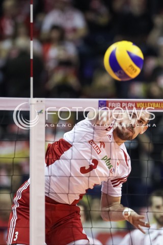  10.01.2016 BERLIN NIEMCY<br />SIATKOWKA MEZCZYZN KWALIFIKACJE DO IGRZYSK OLIMPIJSKICH W BRAZYLII <br />2016 Mens Volleyball European Olympic Qualification Tournament in Berlin<br />MECZ O 3. MIEJSCE - 3RD PLACE MATCH<br />MECZ POLSKA - NIEMCY ( Poland - Germany ) <br />N/Z DAWID KONARSKI SYLWETKA ATAK<br /> 