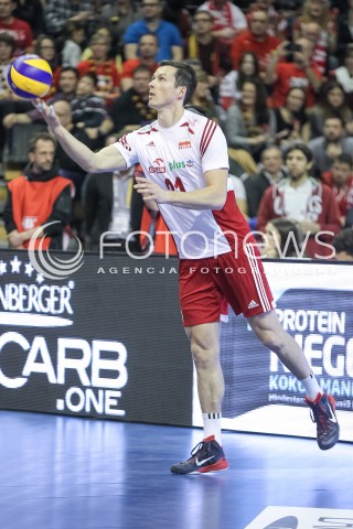  10.01.2016 BERLIN NIEMCY<br />SIATKOWKA MEZCZYZN KWALIFIKACJE DO IGRZYSK OLIMPIJSKICH W BRAZYLII <br />2016 Mens Volleyball European Olympic Qualification Tournament in Berlin<br />MECZ O 3. MIEJSCE - 3RD PLACE MATCH<br />MECZ POLSKA - NIEMCY ( Poland - Germany ) <br />N/Z RAFAL BUSZEK SYLWETKA <br /> 