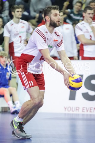  10.01.2016 BERLIN NIEMCY<br />SIATKOWKA MEZCZYZN KWALIFIKACJE DO IGRZYSK OLIMPIJSKICH W BRAZYLII <br />2016 Mens Volleyball European Olympic Qualification Tournament in Berlin<br />MECZ O 3. MIEJSCE - 3RD PLACE MATCH<br />MECZ POLSKA - NIEMCY ( Poland - Germany ) <br />N/Z GRZEGORZ LOMACZ SYLWETKA <br /> 