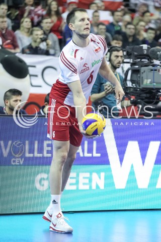  10.01.2016 BERLIN NIEMCY<br />SIATKOWKA MEZCZYZN KWALIFIKACJE DO IGRZYSK OLIMPIJSKICH W BRAZYLII <br />2016 Mens Volleyball European Olympic Qualification Tournament in Berlin<br />MECZ O 3. MIEJSCE - 3RD PLACE MATCH<br />MECZ POLSKA - NIEMCY ( Poland - Germany ) <br />N/Z BARTOSZ KUREK SYLWETKA <br /> 