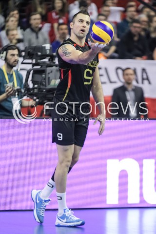  10.01.2016 BERLIN NIEMCY<br />SIATKOWKA MEZCZYZN KWALIFIKACJE DO IGRZYSK OLIMPIJSKICH W BRAZYLII <br />2016 Mens Volleyball European Olympic Qualification Tournament in Berlin<br />MECZ O 3. MIEJSCE - 3RD PLACE MATCH<br />MECZ POLSKA - NIEMCY ( Poland - Germany ) <br />N/Z GYORGY GROZER SYLWETKA <br /> 