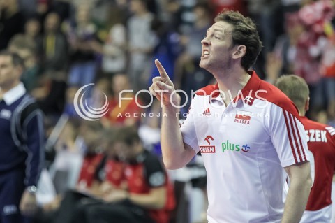  10.01.2016 BERLIN NIEMCY<br />SIATKOWKA MEZCZYZN KWALIFIKACJE DO IGRZYSK OLIMPIJSKICH W BRAZYLII <br />2016 Mens Volleyball European Olympic Qualification Tournament in Berlin<br />MECZ O 3. MIEJSCE - 3RD PLACE MATCH<br />MECZ POLSKA - NIEMCY ( Poland - Germany ) <br />N/Z STEPHANE ANTIGA - I TRENER ( HEAD COACH ) SYLWETKA <br /> 