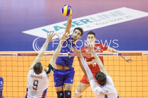  10.01.2016 BERLIN NIEMCY<br />SIATKOWKA MEZCZYZN KWALIFIKACJE DO IGRZYSK OLIMPIJSKICH W BRAZYLII <br />2016 Mens Volleyball European Olympic Qualification Tournament in Berlin<br />MECZ O 1. MIEJSCE I AWANS DO RIO - FINAL<br />MECZ FRANCJA - ROSJA ( France - Russia ) <br />N/Z FRANCK LAFITTE <br /> 