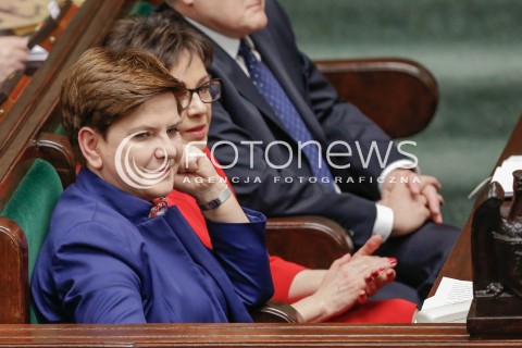  13.01.2016 WARSZAWA SEJM<br />POSIEDZENIE SEJMU VIII KADENCJI<br />N/Z PREMIER BEATA SZYDLO<br /> 