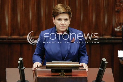  13.01.2016 WARSZAWA SEJM<br />POSIEDZENIE SEJMU VIII KADENCJI<br />N/Z PREMIER BEATA SZYDLO<br /> 