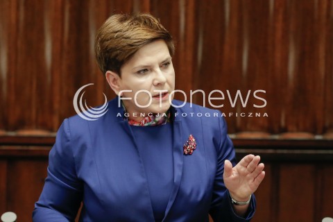  13.01.2016 WARSZAWA SEJM<br />POSIEDZENIE SEJMU VIII KADENCJI<br />N/Z PREMIER BEATA SZYDLO<br /> 