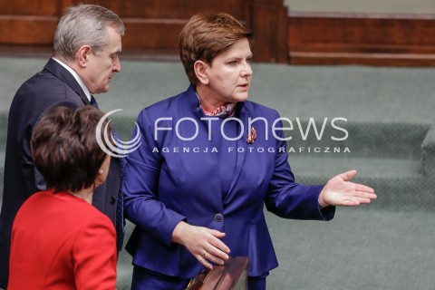  13.01.2016 WARSZAWA SEJM<br />POSIEDZENIE SEJMU VIII KADENCJI<br />N/Z PREMIER BEATA SZYDLO<br /> 