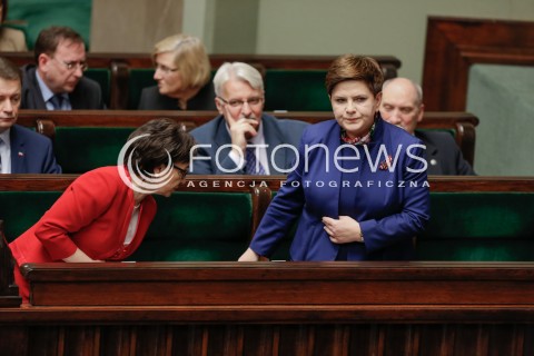  13.01.2016 WARSZAWA SEJM<br />POSIEDZENIE SEJMU VIII KADENCJI<br />N/Z PREMIER BEATA SZYDLO<br /> 