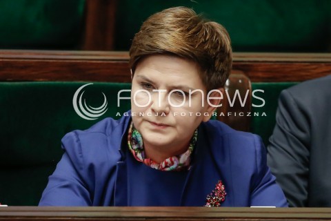  13.01.2016 WARSZAWA SEJM<br />POSIEDZENIE SEJMU VIII KADENCJI<br />N/Z PREMIER BEATA SZYDLO<br /> 