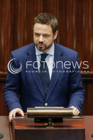  13.01.2016 WARSZAWA SEJM<br />POSIEDZENIE SEJMU VIII KADENCJI<br />N/Z RAFAL TRZASKOWSKI<br /> 