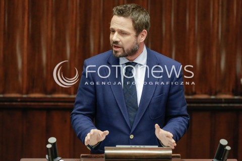  13.01.2016 WARSZAWA SEJM<br />POSIEDZENIE SEJMU VIII KADENCJI<br />N/Z RAFAL TRZASKOWSKI<br /> 