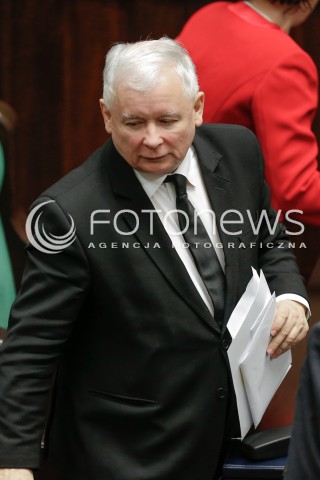  13.01.2016 WARSZAWA SEJM<br />POSIEDZENIE SEJMU VIII KADENCJI<br />N/Z JAROSLAW KACZYNSKI<br /> 