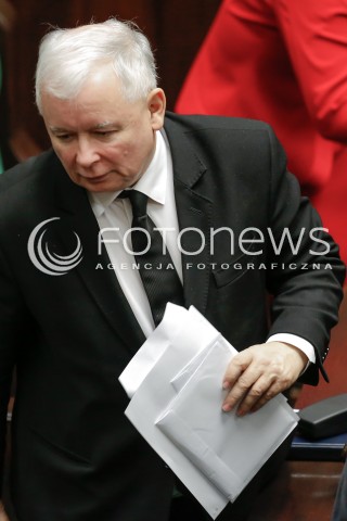  13.01.2016 WARSZAWA SEJM<br />POSIEDZENIE SEJMU VIII KADENCJI<br />N/Z JAROSLAW KACZYNSKI<br /> 