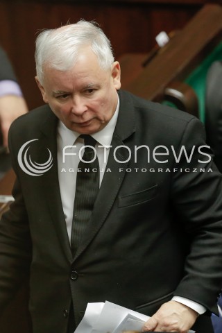  13.01.2016 WARSZAWA SEJM<br />POSIEDZENIE SEJMU VIII KADENCJI<br />N/Z JAROSLAW KACZYNSKI<br /> 