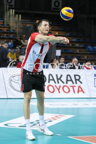  13.01.2016 RZESZOW<br />SIATKOWKA PLUSLIGA 2015/2016 MEN VOLLEYBALL POLAND POLISH PLUS LIGA LEAGUE SEASON 2015/2016<br />MECZ ASSECO RESOVIA RZESZOW - EFFECTOR KIELCE <br />N/Z BARTOSZ KUREK SYLWETKA <br /> 