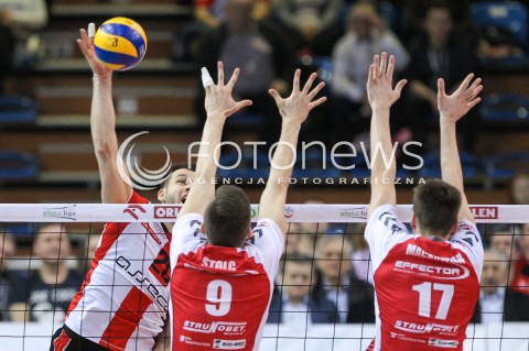  13.01.2016 RZESZOW<br />SIATKOWKA PLUSLIGA 2015/2016 MEN VOLLEYBALL POLAND POLISH PLUS LIGA LEAGUE SEASON 2015/2016<br />MECZ ASSECO RESOVIA RZESZOW - EFFECTOR KIELCE <br />N/Z DOMINIK WITCZAK<br /> 