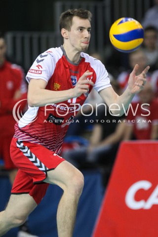  13.01.2016 RZESZOW<br />SIATKOWKA PLUSLIGA 2015/2016 MEN VOLLEYBALL POLAND POLISH PLUS LIGA LEAGUE SEASON 2015/2016<br />MECZ ASSECO RESOVIA RZESZOW - EFFECTOR KIELCE <br />N/Z JEDRZEJ MACKOWIAK SYLWETKA <br /> 