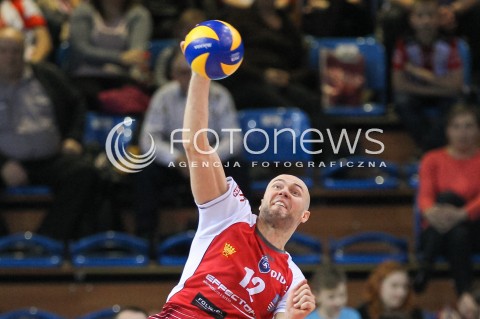  13.01.2016 RZESZOW<br />SIATKOWKA PLUSLIGA 2015/2016 MEN VOLLEYBALL POLAND POLISH PLUS LIGA LEAGUE SEASON 2015/2016<br />MECZ ASSECO RESOVIA RZESZOW - EFFECTOR KIELCE <br />N/Z IGOR VITIUK SYLWETKA <br /> 