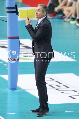  13.01.2016 RZESZOW<br />SIATKOWKA PLUSLIGA 2015/2016 MEN VOLLEYBALL POLAND POLISH PLUS LIGA LEAGUE SEASON 2015/2016<br />MECZ ASSECO RESOVIA RZESZOW - EFFECTOR KIELCE <br />N/Z ANDRZEJ KOWAL - I TRENER ( HEAD COACH ) SYLWETKA <br /> 