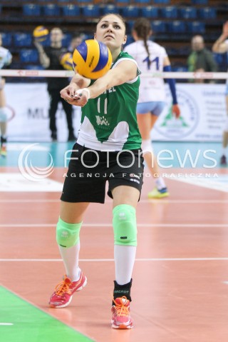  14.01.2016 RZESZOW<br />SIATKOWKA ORLEN LIGA 2015/2016 WOMEN VOLLEYBALL POLAND POLISH ORLENLIGA LEAGUE SEASON 2015/2016<br />MECZ DEVELOPRES SKYRES RZESZOW - IMPEL WROCLAW<br />N/Z ALEKSANDRA SIKORSKA SYLWETKA <br /> 