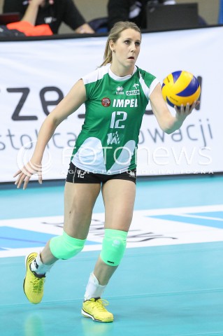  14.01.2016 RZESZOW<br />SIATKOWKA ORLEN LIGA 2015/2016 WOMEN VOLLEYBALL POLAND POLISH ORLENLIGA LEAGUE SEASON 2015/2016<br />MECZ DEVELOPRES SKYRES RZESZOW - IMPEL WROCLAW<br />N/Z MILENA RADECKA SYLWETKA <br /> 