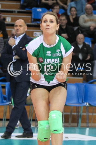  14.01.2016 RZESZOW<br />SIATKOWKA ORLEN LIGA 2015/2016 WOMEN VOLLEYBALL POLAND POLISH ORLENLIGA LEAGUE SEASON 2015/2016<br />MECZ DEVELOPRES SKYRES RZESZOW - IMPEL WROCLAW<br />N/Z MILENA RADECKA SYLWETKA RADOSC EMOCJE <br /> 
