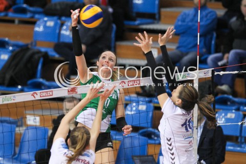  14.01.2016 RZESZOW<br />SIATKOWKA ORLEN LIGA 2015/2016 WOMEN VOLLEYBALL POLAND POLISH ORLENLIGA LEAGUE SEASON 2015/2016<br />MECZ DEVELOPRES SKYRES RZESZOW - IMPEL WROCLAW<br />N/Z KRISTIN HILDEBRAND <br /> 