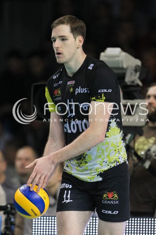  16.01.2016 RZESZOW<br />SIATKOWKA PLUSLIGA 2015/2016 MEN VOLLEYBALL POLAND POLISH PLUS LIGA LEAGUE SEASON 2015/2016<br />MECZ ASSECO RESOVIA RZESZOW - LOTOS TREFL GDANSK <br />N/Z MURPHY TROY SYLWETKA <br /> 