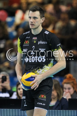  16.01.2016 RZESZOW<br />SIATKOWKA PLUSLIGA 2015/2016 MEN VOLLEYBALL POLAND POLISH PLUS LIGA LEAGUE SEASON 2015/2016<br />MECZ ASSECO RESOVIA RZESZOW - LOTOS TREFL GDANSK <br />N/Z WOJCIECH GRZYB SYLWETKA <br /> 