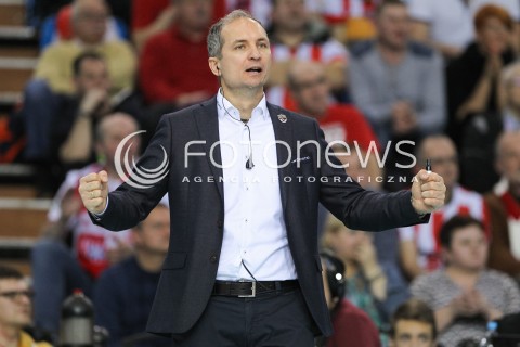  16.01.2016 RZESZOW<br />SIATKOWKA PLUSLIGA 2015/2016 MEN VOLLEYBALL POLAND POLISH PLUS LIGA LEAGUE SEASON 2015/2016<br />MECZ ASSECO RESOVIA RZESZOW - LOTOS TREFL GDANSK <br />N/Z ANDRZEJ KOWAL - I TRENER ( HEAD COACH ) RADOSC EMOCJE SYLWETKA <br /> 