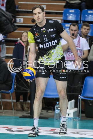  16.01.2016 RZESZOW<br />SIATKOWKA PLUSLIGA 2015/2016 MEN VOLLEYBALL POLAND POLISH PLUS LIGA LEAGUE SEASON 2015/2016<br />MECZ ASSECO RESOVIA RZESZOW - LOTOS TREFL GDANSK <br />N/Z MURPHY TROY SYLWETKA <br /> 