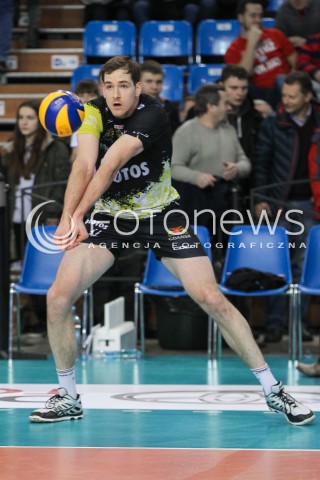  16.01.2016 RZESZOW<br />SIATKOWKA PLUSLIGA 2015/2016 MEN VOLLEYBALL POLAND POLISH PLUS LIGA LEAGUE SEASON 2015/2016<br />MECZ ASSECO RESOVIA RZESZOW - LOTOS TREFL GDANSK <br />N/Z MURPHY TROY SYLWETKA <br /> 