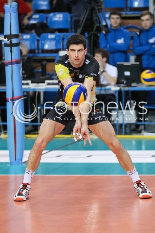  16.01.2016 RZESZOW<br />SIATKOWKA PLUSLIGA 2015/2016 MEN VOLLEYBALL POLAND POLISH PLUS LIGA LEAGUE SEASON 2015/2016<br />MECZ ASSECO RESOVIA RZESZOW - LOTOS TREFL GDANSK <br />N/Z MARCO FALASCHI SYLWETKA <br /> 
