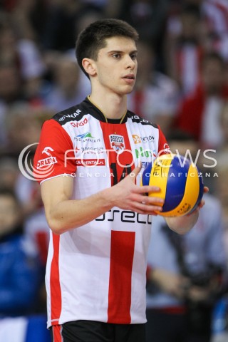  16.01.2016 RZESZOW<br />SIATKOWKA PLUSLIGA 2015/2016 MEN VOLLEYBALL POLAND POLISH PLUS LIGA LEAGUE SEASON 2015/2016<br />MECZ ASSECO RESOVIA RZESZOW - LOTOS TREFL GDANSK <br />N/Z ALEKSANDER SLIWKA SYLWETKA <br /> 