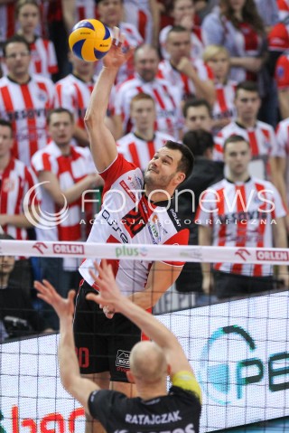  16.01.2016 RZESZOW<br />SIATKOWKA PLUSLIGA 2015/2016 MEN VOLLEYBALL POLAND POLISH PLUS LIGA LEAGUE SEASON 2015/2016<br />MECZ ASSECO RESOVIA RZESZOW - LOTOS TREFL GDANSK <br />N/Z DOMINIK WITCZAK <br /> 