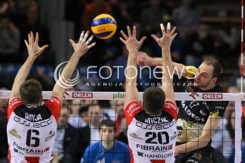  16.01.2016 RZESZOW<br />SIATKOWKA PLUSLIGA 2015/2016 MEN VOLLEYBALL POLAND POLISH PLUS LIGA LEAGUE SEASON 2015/2016<br />MECZ ASSECO RESOVIA RZESZOW - LOTOS TREFL GDANSK <br />N/Z MILOSZ HEBDA <br /> 