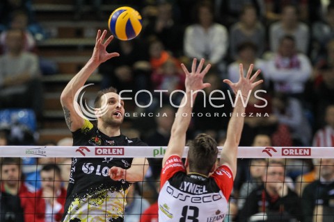  16.01.2016 RZESZOW<br />SIATKOWKA PLUSLIGA 2015/2016 MEN VOLLEYBALL POLAND POLISH PLUS LIGA LEAGUE SEASON 2015/2016<br />MECZ ASSECO RESOVIA RZESZOW - LOTOS TREFL GDANSK <br />N/Z MILOSZ HEBDA <br /> 