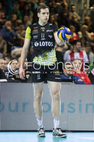 16.01.2016 RZESZOW<br />SIATKOWKA PLUSLIGA 2015/2016 MEN VOLLEYBALL POLAND POLISH PLUS LIGA LEAGUE SEASON 2015/2016<br />MECZ ASSECO RESOVIA RZESZOW - LOTOS TREFL GDANSK <br />N/Z MURPHY TROY SYLWETKA <br /> 