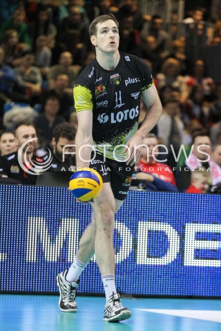  16.01.2016 RZESZOW<br />SIATKOWKA PLUSLIGA 2015/2016 MEN VOLLEYBALL POLAND POLISH PLUS LIGA LEAGUE SEASON 2015/2016<br />MECZ ASSECO RESOVIA RZESZOW - LOTOS TREFL GDANSK <br />N/Z MURPHY TROY SYLWETKA <br /> 