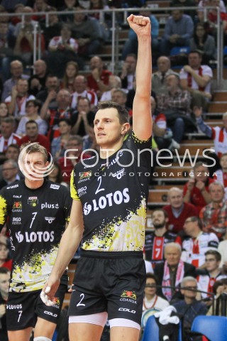  16.01.2016 RZESZOW<br />SIATKOWKA PLUSLIGA 2015/2016 MEN VOLLEYBALL POLAND POLISH PLUS LIGA LEAGUE SEASON 2015/2016<br />MECZ ASSECO RESOVIA RZESZOW - LOTOS TREFL GDANSK <br />N/Z WOJCIECH GRZYB RADOSC EMOCJE SYLWETKA <br /> 