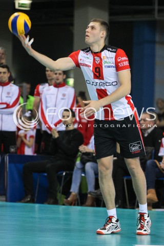  16.01.2016 RZESZOW<br />SIATKOWKA PLUSLIGA 2015/2016 MEN VOLLEYBALL POLAND POLISH PLUS LIGA LEAGUE SEASON 2015/2016<br />MECZ ASSECO RESOVIA RZESZOW - LOTOS TREFL GDANSK <br />N/Z DMYTRO PASHYTSKYY ( PASZYCKI ) SYLWETKA <br /> 