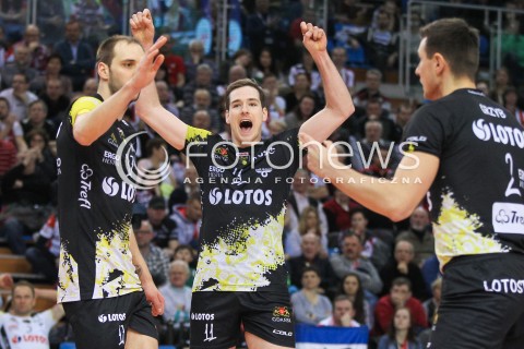  16.01.2016 RZESZOW<br />SIATKOWKA PLUSLIGA 2015/2016 MEN VOLLEYBALL POLAND POLISH PLUS LIGA LEAGUE SEASON 2015/2016<br />MECZ ASSECO RESOVIA RZESZOW - LOTOS TREFL GDANSK <br />N/Z MILOSZ HEBDA MURPHY TROY RADOSC EMOCJE <br /> 