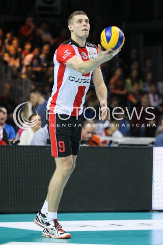  16.01.2016 RZESZOW<br />SIATKOWKA PLUSLIGA 2015/2016 MEN VOLLEYBALL POLAND POLISH PLUS LIGA LEAGUE SEASON 2015/2016<br />MECZ ASSECO RESOVIA RZESZOW - LOTOS TREFL GDANSK <br />N/Z DMYTRO PASHYTSKYY ( PASZYCKI ) SYLWETKA <br /> 