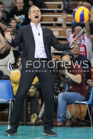  16.01.2016 RZESZOW<br />SIATKOWKA PLUSLIGA 2015/2016 MEN VOLLEYBALL POLAND POLISH PLUS LIGA LEAGUE SEASON 2015/2016<br />MECZ ASSECO RESOVIA RZESZOW - LOTOS TREFL GDANSK <br />N/Z ANDRZEJ KOWAL - I TRENER ( HEAD COACH ) SYLWETKA RADOSC EMOCJE <br /> 