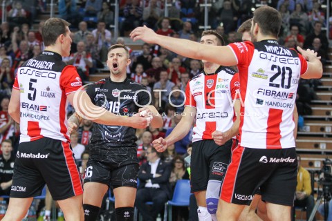  16.01.2016 RZESZOW<br />SIATKOWKA PLUSLIGA 2015/2016 MEN VOLLEYBALL POLAND POLISH PLUS LIGA LEAGUE SEASON 2015/2016<br />MECZ ASSECO RESOVIA RZESZOW - LOTOS TREFL GDANSK <br />N/Z KRZYSZTOF IGNACZAK LUKAS TICHACEK RADOSC EMOCJE CIESZYNKA<br /> 